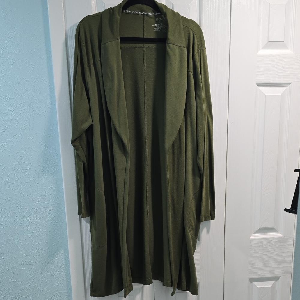 Jones New York Olive Cardigan Sweater